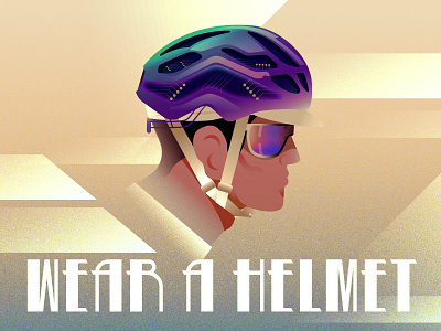 Please, Please wear a helmet accident bicycle helmet cycling illustration