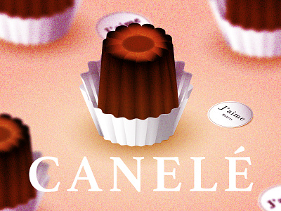 The first tasting Canelé bakery canele french french pastry illustration pastry