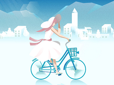 Cycling girl