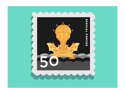 Postage Stamp - (5) forces special