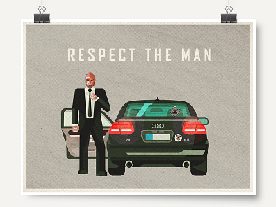 Respect the man, his car. a8 transporter