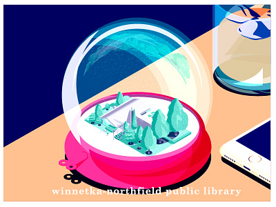 Winnetka-Northfield public library isometric