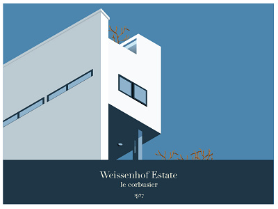 Weissenhof Estate - Le Corbusier isometric le corbusier weissenhof estate