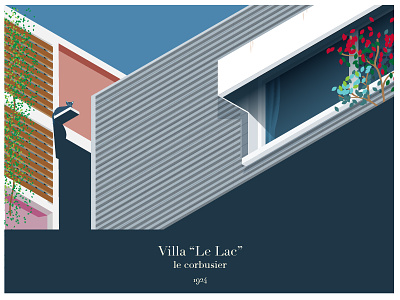 Villa "Le Lac" - Le Corbusier isometric le corbusier
