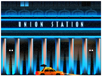 Leaving Chicago - realization chicago raining union station yellow cab