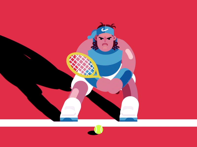 Tennis player for coming project animation illustration tennis