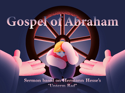 Editorial illustration based on the sermon abraham commandments hermann hesse