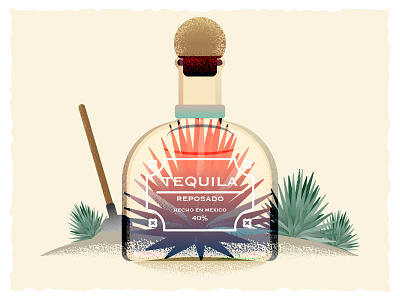 Tequila and agave illustration tequila