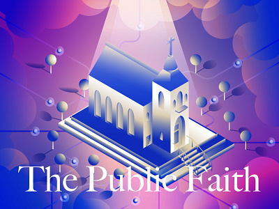 Editorial illustration - public faith editorial illustration isometric