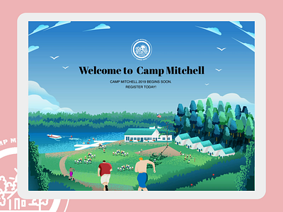 Summer camp illustrations and animation illustration summer camp ui animation
