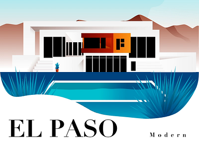 El Paso - Modern and Classic architecture el paso illustration ui animation