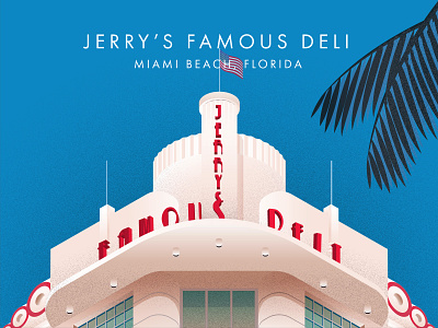Jerry's Famous Deli - Miami Beach, FL architecture henry hohauser illustration isometric illustration
