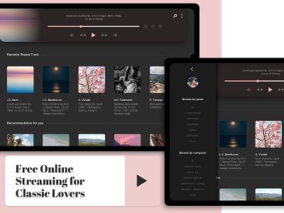 Daily UI - music player classical interface design music player music streaming ui design