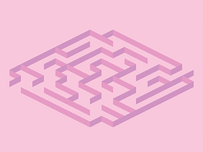 Maze 3d maze pink