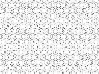 Moon Cycle circle cycle dashed moon pattern vector