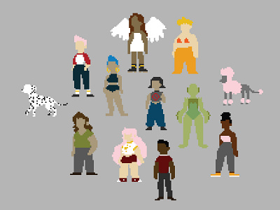 pixel team character design design game art illustration pixel