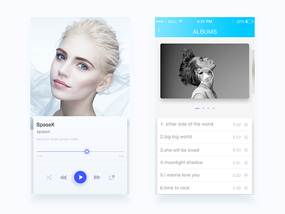 Music and shopping APP concept (revision)