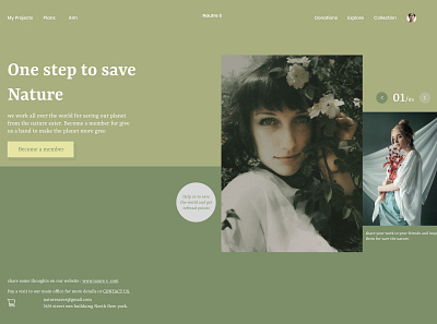 Nature s design graphic design landing page ui web page design