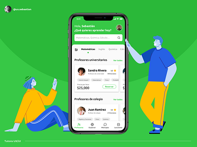 Tutora UX/UI - Get a private teacher for customized lessons.