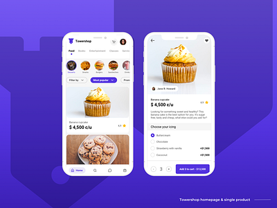 Towershop Home page & single product UX/UI cx design interaction interface ui uidesign uxdesign