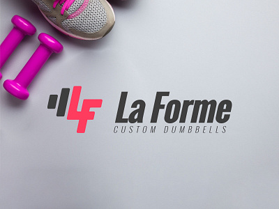 LaForme - Custom Dumbbells for Strong Women branding design lifestyle logo