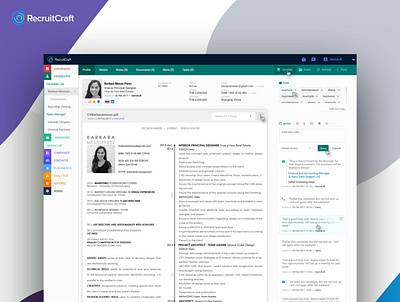 RecruitCraft - Candidate Profile UI design ui ux web