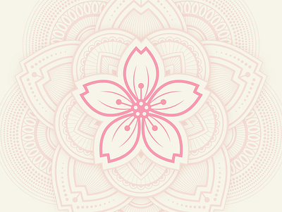 Sakura Geometric Pattern art geometric illustration mandala sakura vector