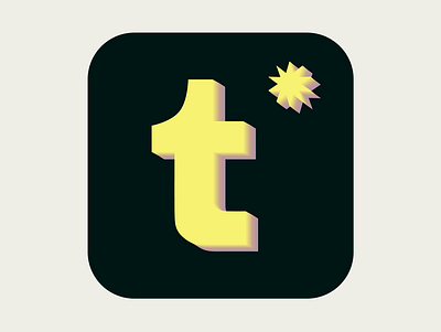 tumblr mobile app icon concept - gradient branding icon design logo mobile app icon tumblr