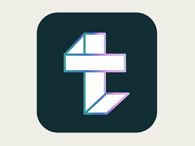 tumblr mobile app icon concept - folding