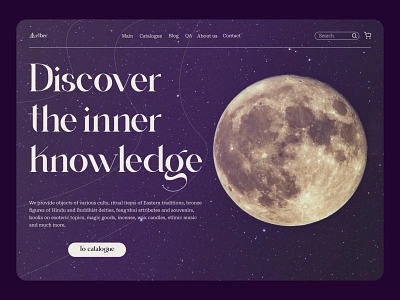 Concept | Esoteric shop hero page art astrology design esoteric graphic design hero heropage landing landingpage logo moon occult shop site stars ui uiux ux webdesign website