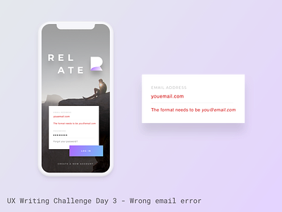 UX Writing Challenge - Day 3 email validation error error message ux writing ux writing challenge