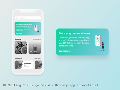 UX Writing Challenge - Day 4 groceries ux writing ux writing challenge