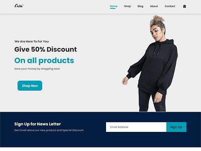 E-commerce landing page