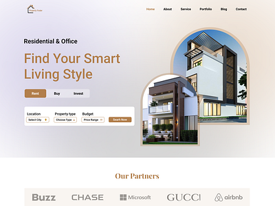 Real Estate Landing page app design graphic design typography ui ux vector