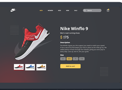 Ecommerce Product Detail webpage animation app graphic design typography ui ux