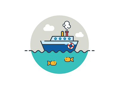 ICON | Ship illustration ocean sea ship icon ship illustration