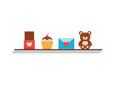 ICON | Valentine's Day bear chocolate cupcake mail sweet sweet icon valentine valentine icon valentine illustration valentines day