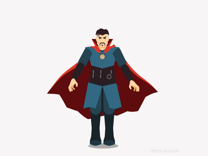 Doctor Strange 2d animation adobe illustration after effects animated gif cartoon character cinema4d creative duik funny gif graphic design graphicdesign guitarman illustration meme mograph motion graphics simple vector