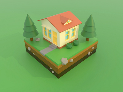 Isometric 3D "HOME" 3d art 3dcommunity 3dillustration autodeskmaya cinema4d concept daily render graphicdesign isometric isometric design isometry lowpoly lowpolyart maxon maya motion design motiongraphics redshift redshift3d render