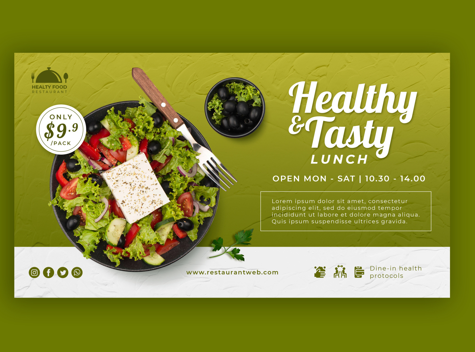 Restaurant Cover Template Social Media Design Banner Design by Sanuwer Hossen on Dribbble