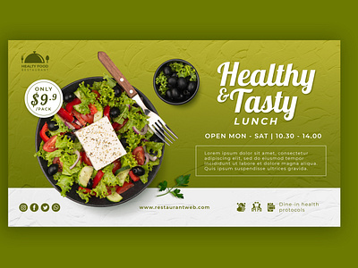 Restaurant Cover Template | Social Media Design | Banner Design