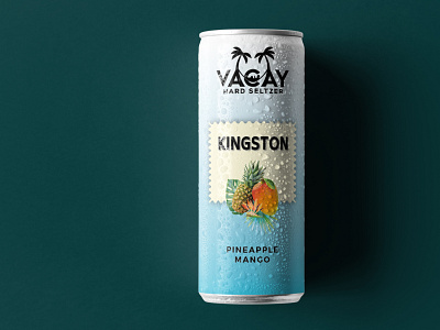 Vacay Hard Seltzer Pineapple Mango Design branding graphic design logo mango design pineapple mango vacay hard vacay hard seltzer