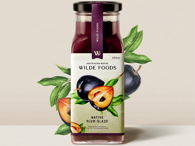 Australian Native Wilde Foods Bottle Label Design