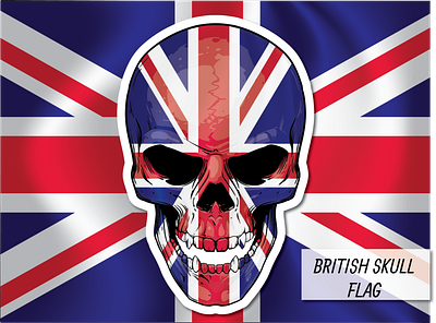 British Pride Skull Flag britain british britishskullflag england flag greatbriatin skullflag unionjack