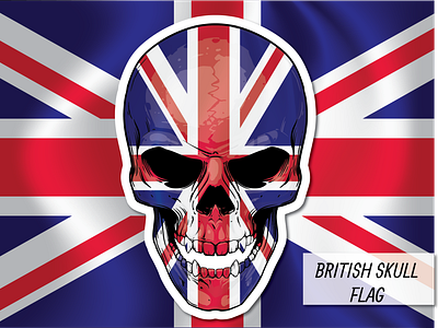 British Pride Skull Flag