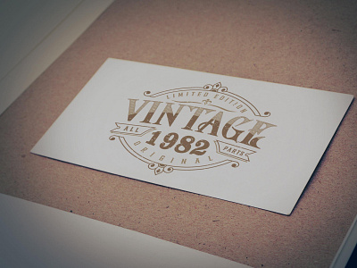 Vintage Limited Edition 1982 branding design flag graphic design illustration logo vector