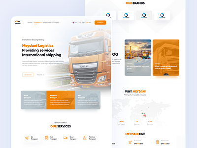 Meydani Logistics branding design graphic design logo ui ui design ux designer web design