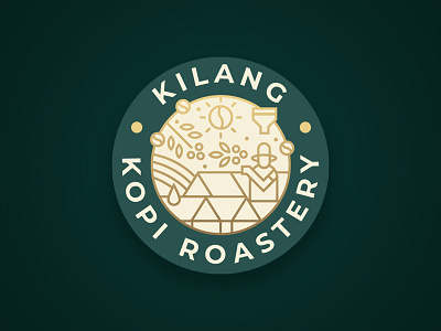 Kilang Coffee Roastery Logo behance coffee logo branding coffee elegant farmer logo gold logo graphic design line lineal logo logo luxury logo roastery logo simple simple logo