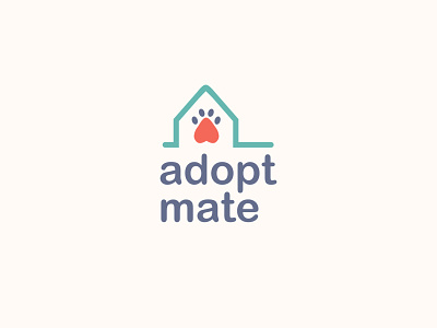 Logo_AdoptMate adopt adoption dog logo logodesign