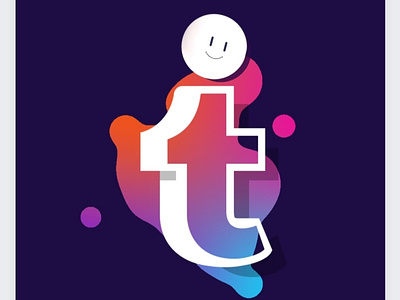 Tumblr new logo concept 3d branding character character logo color splash design graphic design illustration logo minimalistic